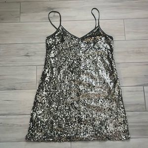 Sequin Silver Cocktail Dress